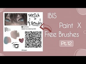 ibis paint x brushes Qr codes || { w/ sample } || free | how to get qr codes for ibis paint | pt 13