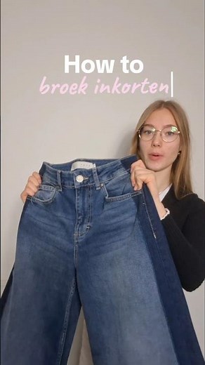 How to: broek inkorten zonder naaimachine 🎀🪡 #diy #tutorial #naaien #nederlands #shorts