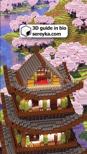 Minecraft Easy Japanese Temple🏯 #minecraft
