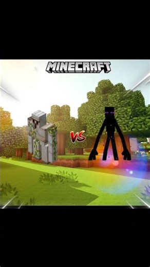 Minecraft Mutant iron golem vs Mutant ENDERMAN#shorts #viral