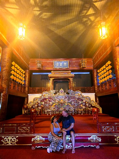 The Imperial City of Hue, Vietnam completely exceeded our expectations. 🇻🇳✨ We spent two days exploring this breathtaking UNESCO World Heritage site during our Vietnam road trip, and every corner felt like stepping back in time. The ancient architecture, rich history, and incredible detail throughout the palace grounds make Hue one of the most beautiful places we've visited in Vietnam. If you're traveling through Central Vietnam, this is a destination you don't want to miss.📸 #HueVietnam #Imp