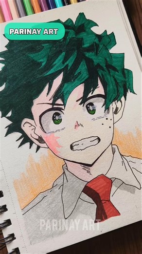 Deku✨ from My hero academia - Drawing #anime #art #deku #myheroacademia #drawing