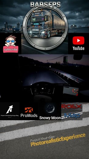 ETS 2 | Ultra Realistic PNG-RealCam v2 | Nightdrive!