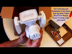 Our Home Zone Security Motion Sensor LED Security Light Unboxing and Installation Adventure