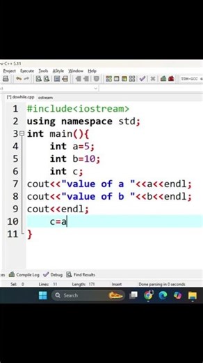 Swap Two Numbers in C++ Using Third Variable | C++ Shorts| Logic Building