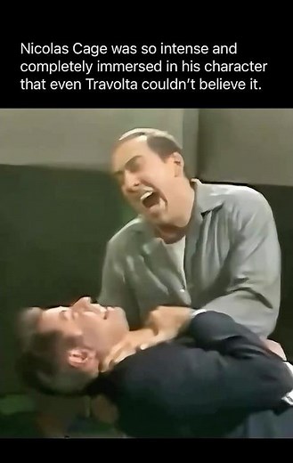 Nicholas Cage and John Travolta Behind the scenes footage during the filming of FACE/OFF (1997)