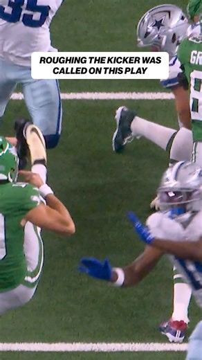 Roughing the kicker was called on the Cowboys despite replay appearing to show that Dallas got a hand on the ball. 😬 | NFL on FOX