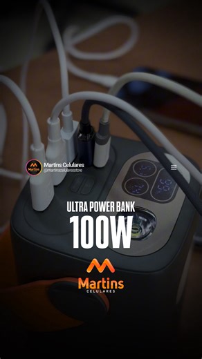 MARTINS CELULARES - IPhone | Xiaomi | Realme | JBL | Internet funcionando, celular carregado e luz garantida 💪 A Ultra Power Bank 100W é perfeita para alimentar o Starlink Mini, carregar... | Instagram