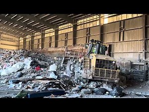 How we crush the trash with compactor CAT 826H