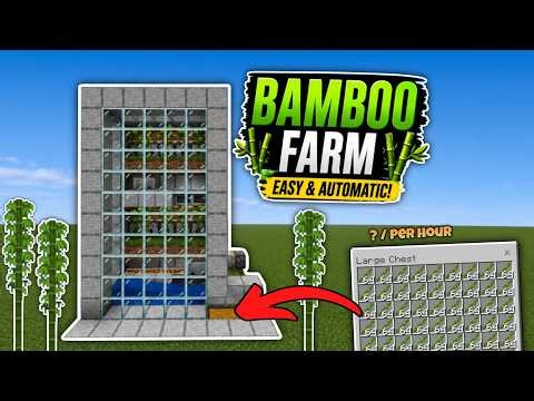 Automatic Bamboo Farm MINECRAFT 26.32+ (BEDROCK , MCPE , JAVA) Tutorial | Unlimited Bamboo Per Hour🌿