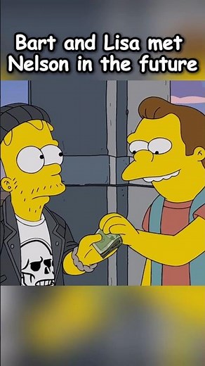 Bart and Lisa met Nelson in the Future 😧 | #thesimpsons #simpsons #shorts #funny #bartsimpson #lol
