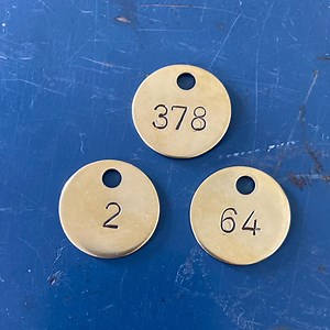 Number Tags, Label Your Stuff, Metal Number, Custom Numbers, Your Choice Silver or Brass - Etsy