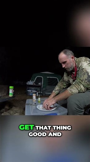 Campfire Cooking - Soaking Deer Meat in Olive Oil!