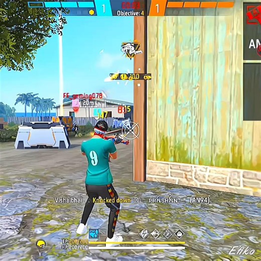 🔥 Free Fire CS Rank 1vs4 Headshot Gameplay 🔥