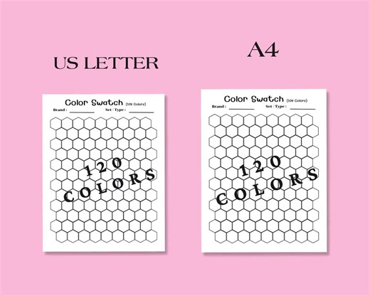 Color Swatch Chart Printable – Blank Color Palette for Artists – 120 Colors (PDF) - Etsy