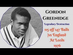 Gordon Greenidge Legendary Destruction 115 off 147 Balls 14 Fours 2 Sixes vs Eng at Leeds 1976
