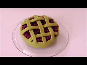 🔴 DIY How to Make Miniature BLUEBERRY PIE - Easy Polymer Clay Food, Fondant, plastilina tutorial DIY