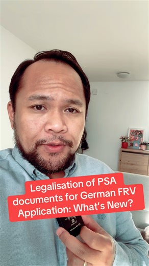 19K views · 216 reactions | Planning to apply for FRV soon? Watch this video to find out what’s new when having your PSA legalised by the German embassy in Manila. Please be guided! #FRV #PSADocuments #PSALegalisation #OFWGermany #PinoyinGermany | The German Brownie | Facebook