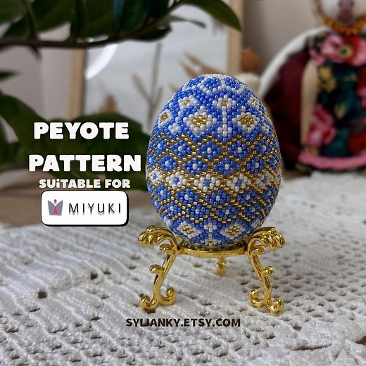 Beaded Easter Egg Pattern – Faberge Style Peyote PDF Tutorial - Etsy