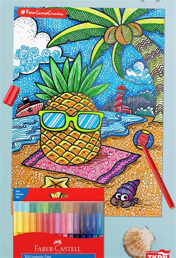 Teknik Mewarnai dengan Connector Pen Faber-Castell