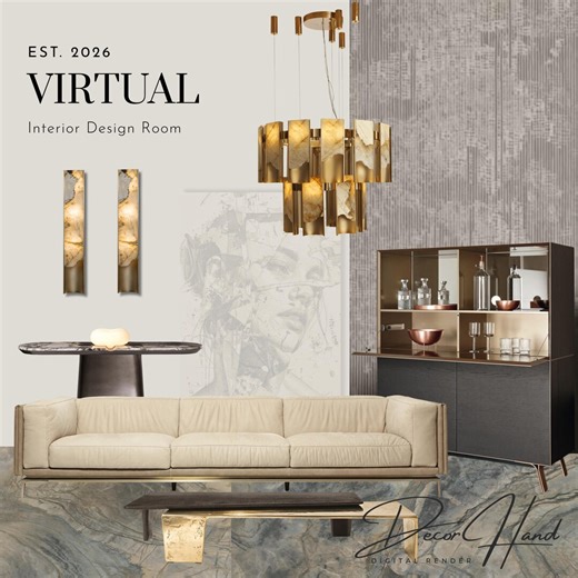 Virtual Interior Design for 1 Room - Etsy