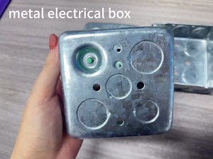 4 Inch Square Electrical Box,1-1/2'' Deep Metal Electrical Box,1/2'' and 3/4'' Knockouts(1 Pack)