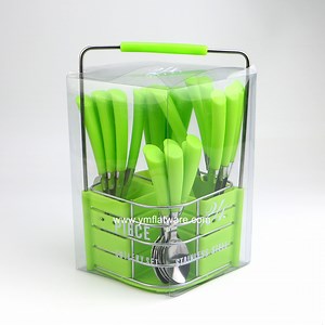 [Hot Item] Plastic Handle Flatware Set Packing in PVC Box