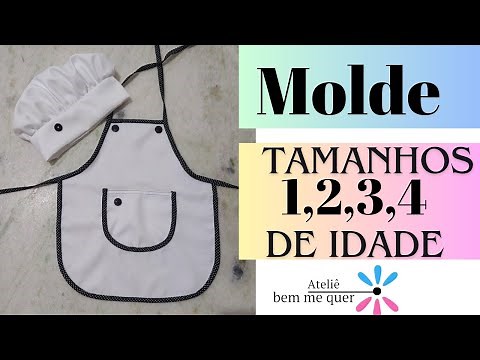 como fazer avental infantil com molde