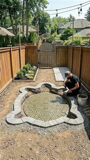 Insane Backyard Makeover Timelapse (Turtle Water Feature Reveal)