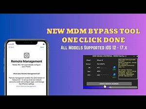 One CLICK!! 🔥MDM bypass iOS 12 - 17.x All Models Support