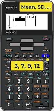 SHARP EL-W: Get Mean, Median, & SD for Raw Data FAST! #statistics #maths #education #probability