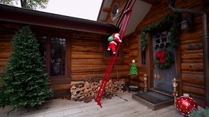 Mr. Christmas 10 ft. Outdoor Animated Ladder Climbing Santa