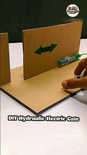 Hydraulic Electric Gate Using Syringes 😱 | DIY Science Experiment
