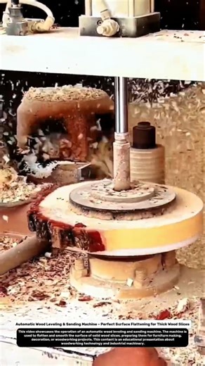 Automatic Wood Leveling & Sanding Machine – Perfect Surface Flattening for Thick Wood Slices.