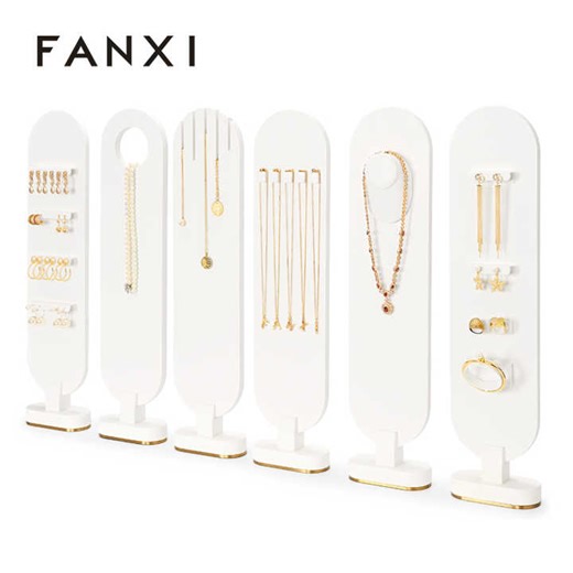 FANXI Jewelry Display Stands for Store Luxury Jewelry Store Showcase Exhibitor Display Set Jewellery Display