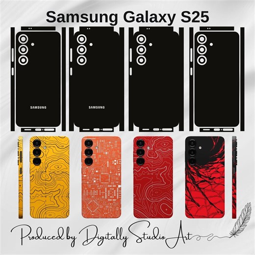 Samsung Galaxy S25 Skin Template: Vector Cut File for Cricut, Silhouette - Included Sim and Esim Version (digital File) - Etsy