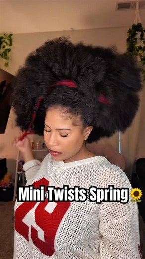 Mini twists time🌻 #hairgrowth #minitwists #naturalhair