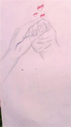 Draw a holding hand ✏️🤝#shortsfeed #viral #shorts #drawing#yt