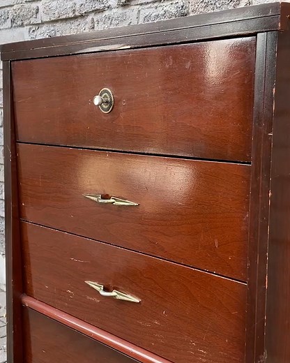 110K views · 209 reactions | Hot Red MCM Dresser Makeover Furniture Restoration and Painting | DIY & Crafts | Facebook