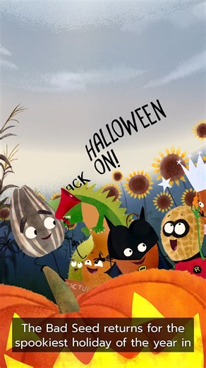Halloween is the Bad Seed’s favorite holiday of the year. 🎃👻🪦 But what’s a seed to do when he can’t find a show-stopping costume for the big night? Can he get a costume together in time? Or will this seed return to his baaaaaaaaad ways? A spooky addition to the Food Group series, with over 150 stickers included! 📖The Bad Seed Presents: The Good, the Bad, and the Spooky by Jory John, illustrated by Pete Oswald https://www.harpercollins.com/products/the-bad-seed-presents-the-good-the-bad-and-t