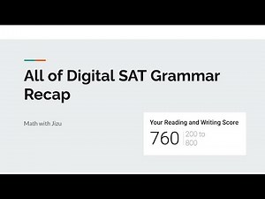 Digital SAT Full Grammar Recap before October DSAT from an International 1560 holder (A bit cocky)