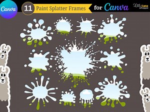 Paint Splatter Canva Frames