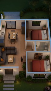 1.9M views · 23K reactions |  Modern 3D House Design | 2 Bed Small...