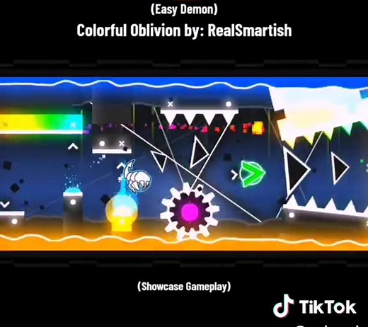 Colorful Geometry Dash Gameplay Showcase