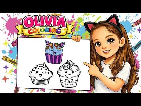 Coloring Cute Kawaii Cupcakes 🧁 | Fun Coloring for Kids