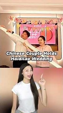 Chinese Couple Holds Haidilao Wedding 🤭 #china #chineseculture #hotpot #wedding #weddingceremony