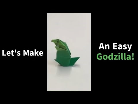 Cute and Easy Godzilla Origami | papercraft