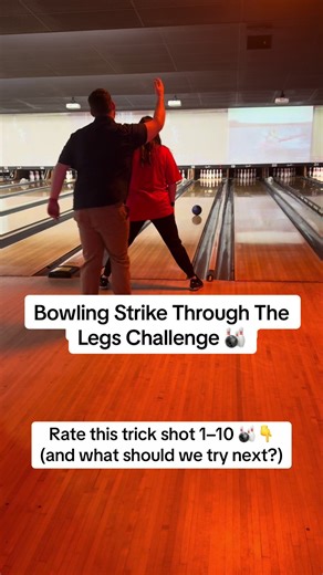 Bowling Strike Through The Legs Challenge: Fun Couple's Trick
