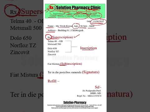 Parts of Prescription | Medical Prescription Writing