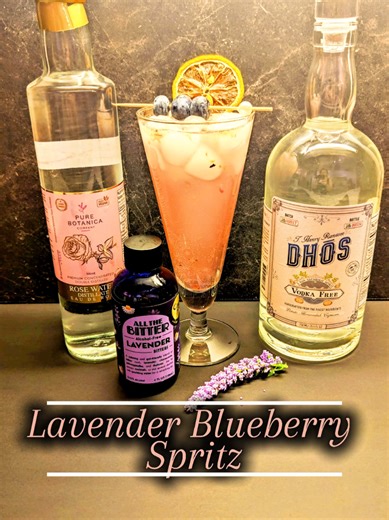 Built light. Finished floral. Not sweet. Not heavy. Just right. Lavender Blueberry Spritz. #onthewagonmocktails #proofyoudontneedproof #zeroproof #mobilemocktailbar #premiumdrinks